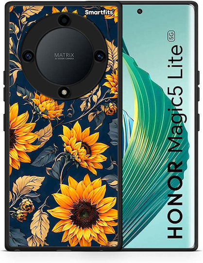 Smartfits Autumn Sunflowers Umschlag Rückseite Blau (Honor Magic5 Lite) 8558214938963_47172891869523