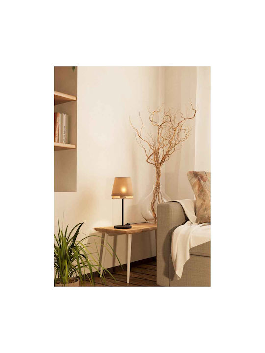 Eglo Metal Table Lamp for Socket E27 with Beige Shade and Base