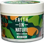 Faith in Nature Shea And Argan Masca de păr με Βούτυρο Καριτέ και Έλαιο Αργκάν pentru Hidratare 300ml