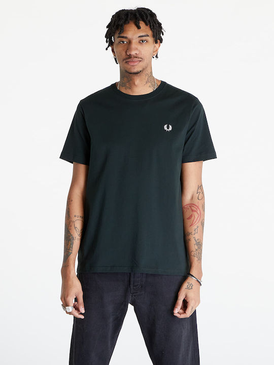 Fred Perry Men's Short Sleeve Blouse Night Green