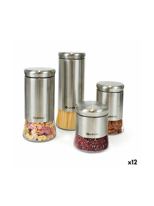 Quttin Set 12pcs Jars General Use with Lid Glass 1700ml