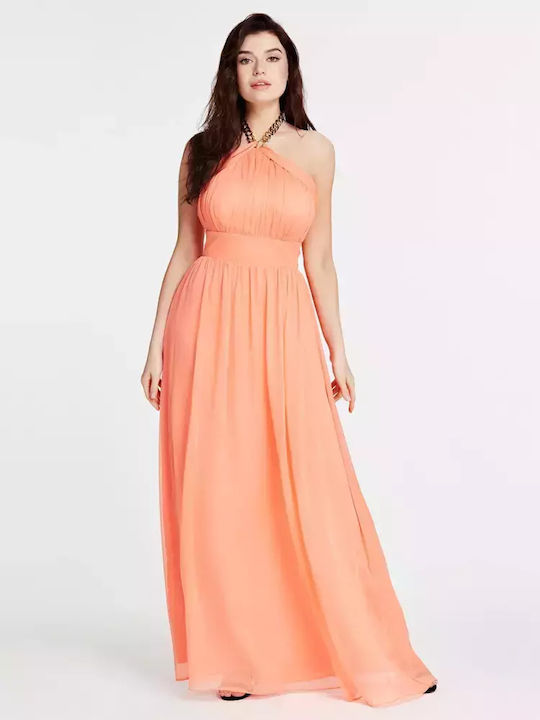 Guess Καλοκαιρινό Maxi Φόρεμα για Γάμο / Βάπτιση Ροζ