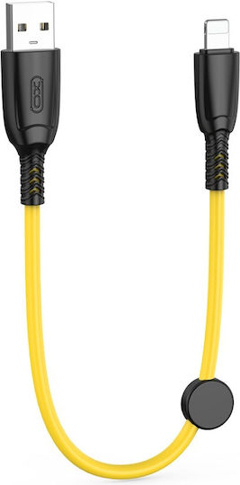 XO NB247 USB-A to Lightning Cable Κίτρινο 0.25m