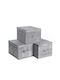 Songmics Fabric Storage Box with Lid Gray 30x40x25cm 3pcs