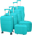 Borsa Nuova Travel Bags Aqua with 4 Wheels Set 6pcs