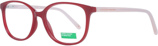 Benetton Weiblich Kunststoff Brillenrahmen Rot BEO1031 238