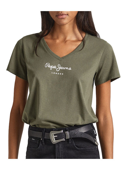 Pepe Jeans Women's T-shirt Khaki