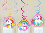 Amscan Hanging Ornament for Party Unicorns 6pcs