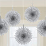 Amscan Hanging Ornament for Party in Silver color 5pcs