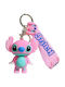Μπρελόκ Stitch Pink Πλαστικό Ροζ