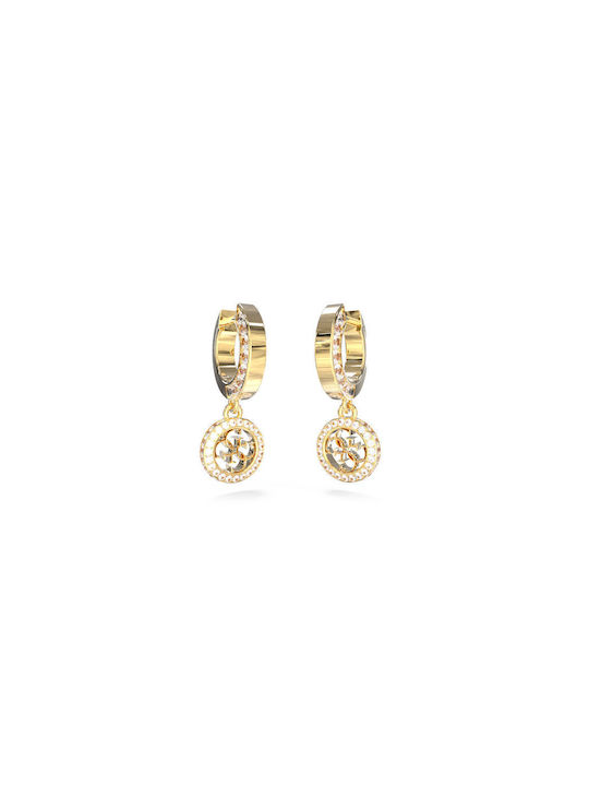 Guess Crush Earrings Hoops made of Steel Gold P...