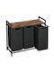Vasagle Set Laundry Baskets Fabric 38l 93x33x72cm Brown