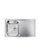 Sanitec Cometa 11413 Vessel Sink Inox Satin W86xD50cm Silver