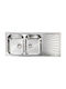 Sanitec Cometa 11467 Vessel Sink Inox Matte W116xD50cm Silver