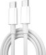 Wiwu Wi-C008 USB 2.0 Cable USB-C Male - USB-C 100W PD White 1.2m