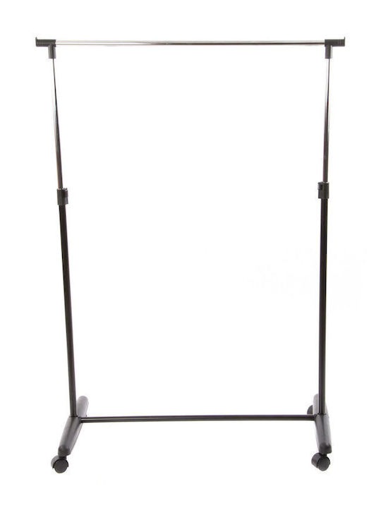 DKD Home Decor Wheeled Floor Garment Rack made of Metal Black 83x43x95cm