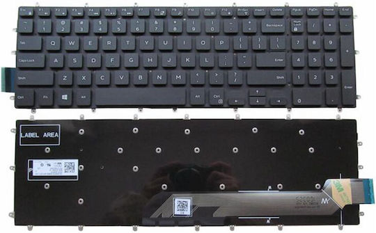 Laptop Keyboard for Dell Inspiron 15 15-5565/5567/7566 and English (US) Layout in Black Color 15-5565