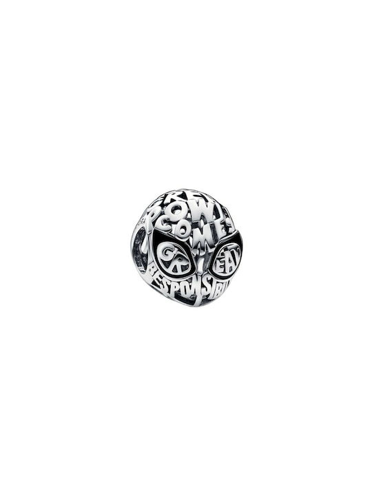 Pandora Spider-man Mask Charm din Argintiu cu Perle