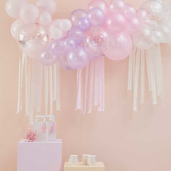 Composition with Balloons Mermaids Pink