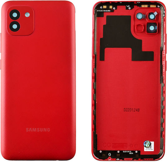 Καπάκι Μπαταρίας Κόκκινο για SAMSUNG A03, A035