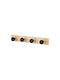 Estia Wooden Wall Hanger 4 Hooks Beige 40x6x6cm