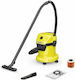 Karcher WD 3 V-15/4/20 Staubsauger Flüssigkeiten / Feststoffe 1000W mit Kunststoff Behälter 15Es