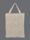 Silk Fashion Fabric Beach Bag Beige