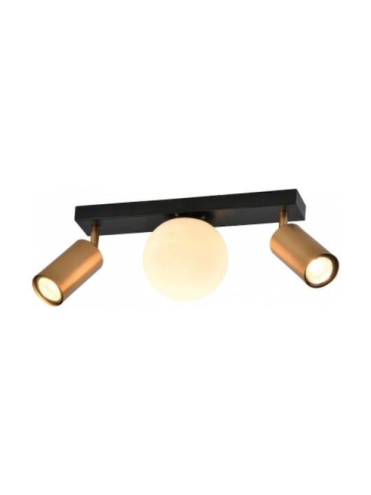 Avide Remi Double Spot with Socket E27 in Black Color
