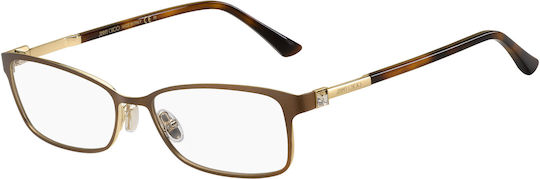 Jimmy Choo Metallisches Brillengestell Braun JC288 09Q