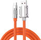 Leewello LW-40 USB 2.0 Cable USB-C male - USB-A 120W PD Πορτοκαλί 1.2m
