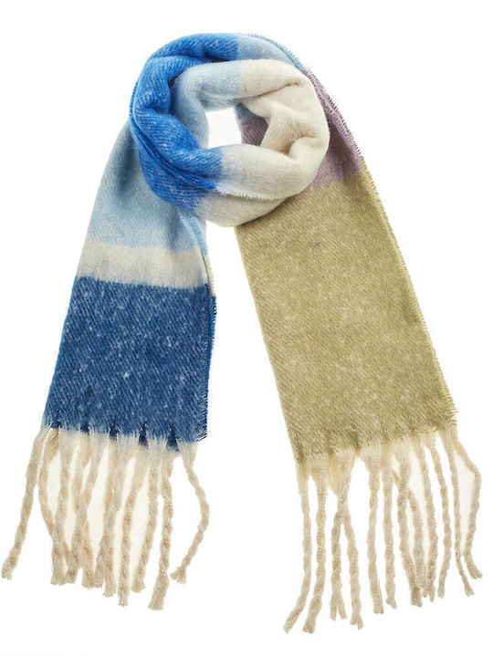 Verde Women's Wool Scarf Blue