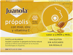 Juanola Propolis Καραμέλες Μέλι & Λεμόνι 24τμχ Juanola Propolis Καραμέλες Μέλι & Λεμόνι 24τμχ
