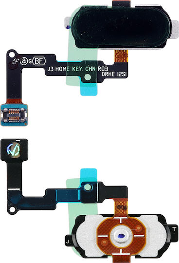 Flex Cable with Home Button in Black color for Galaxy J3 2017