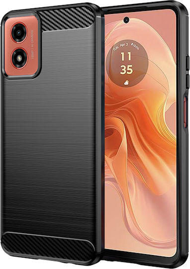 Techsuit Carbon Back Cover Silicone Black (Motorola Moto G24)