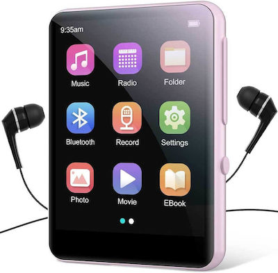 Joliker M4S MP3 Player (64GB) με IPS Οθόνη Αφής 2.4" Ροζ