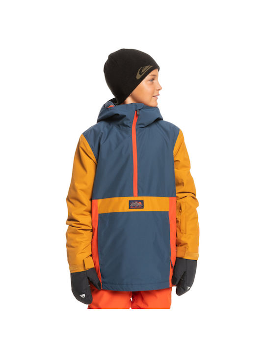 Quiksilver Waterproof Kids Casual Jacket with Hood Navy Blue