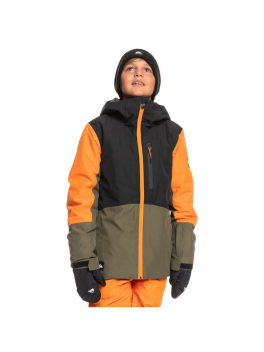 Quiksilver Waterproof Kids Casual Jacket with Hood Black