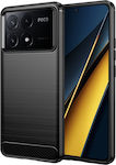 Techsuit Carbon Back Cover Σιλικόνης Μαύρο (Poco X6 Pro)