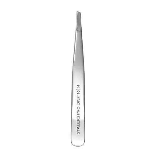 Staleks Eyebrow Tweezer with Slanted Nose Silver
