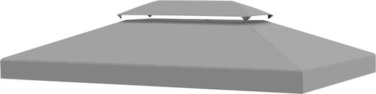 Outsunny Gazebo Κάλυμμα για Κιόσκι Γκρι 3x4m