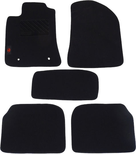Autopataki Set of Front and Rear Mats 5pcs for Toyota Avensis Black