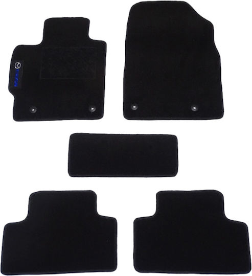 Autopataki Set of Front and Rear Mats 5pcs for Mazda CX-7 2006-2012 Black
