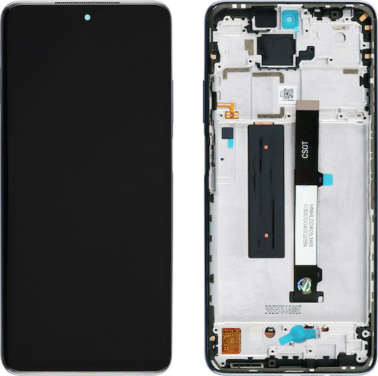 Екран със Сензорен Механизъм и Рамка за Mi 10T Lite - Ми 10Т Лайт Galaxy Note 9 (Черен)
