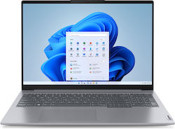 Lenovo ThinkBook 16 G6 IRL 16" IPS (i3-1315U/8GB/512GB SSD/W11 Pro) Arctic Grey (Tastatură Internațională Engleză)