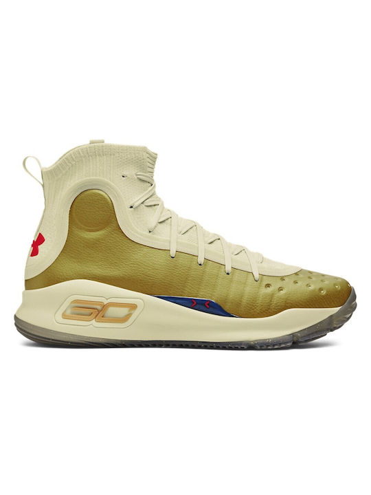 Under Armour Curry 4 High Basketball Shoes Gold