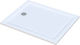 Sanitec Artificial Stone Shower White Flat Classic 100x80x3.2cm
