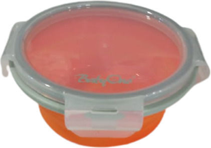 Babyono Recipient pentru copii din silicon 0.4lt Portocaliu