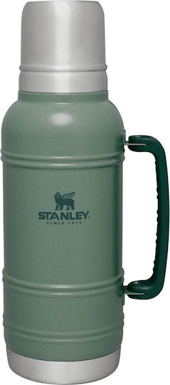 Stanley Artisan Bottle Thermos Stainless Steel BPA Free 1.4lt Hammertone Green