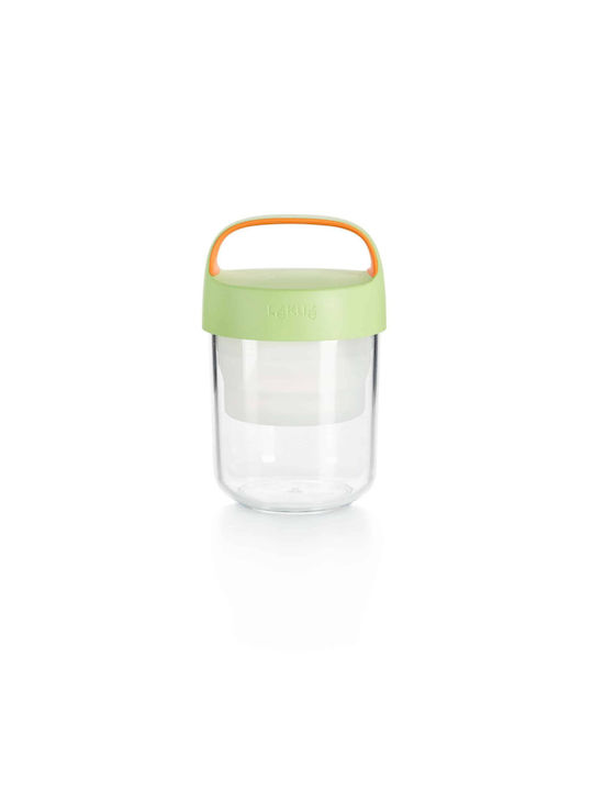 Lekue Set 1pcs Jars Cereals with Lid Glass Yellow 400ml