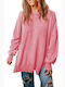 Amely Women's Long Sleeve Pullover Floral Pink